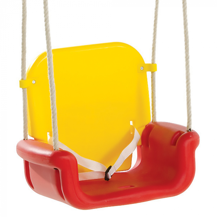 rouge-jaune-bleu FATMOOSE Siège balançoire bébé 3 en 1 TripleCruiser Balançoire pour bébé et enfant avec sangle de sécurité 