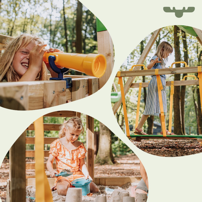 Fatmoose Aire De Jeux Château Fort BoldBaron Boost XXL Avec Toboggan Exterieur Enfants Tour Descalade Avec Bac A Sable Echelle Accessoires De Jeux